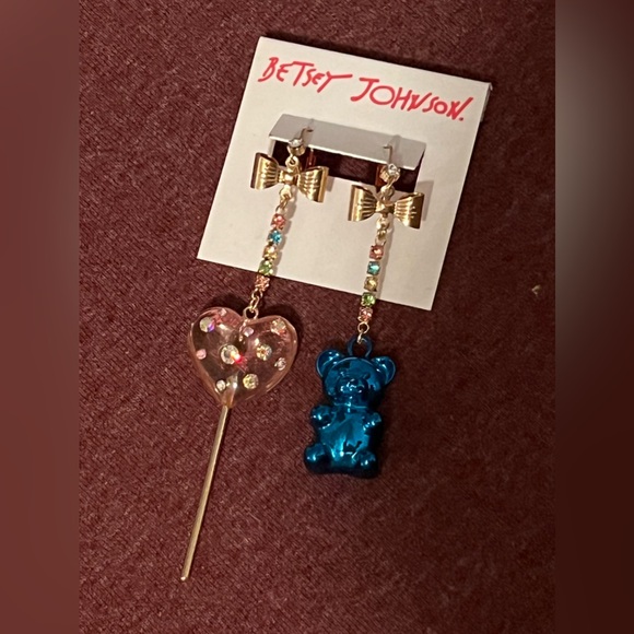 Betsey Johnson Bear and Lollipop Earrings - Picture 1 of 2